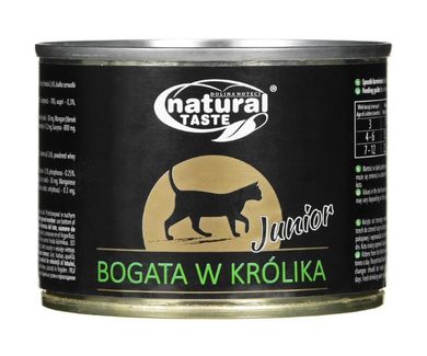 Dolina Noteci, Natural Taste Junior, królik, puszka dla kota, 180g