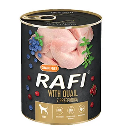 Dolina Noteci, Rafi, karma mokra dla psa, przepiórka, borówka, żurawina, 800 g