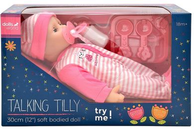 Dolls World, Talking Tilly, lalka bobas, interaktywna, 30 cm