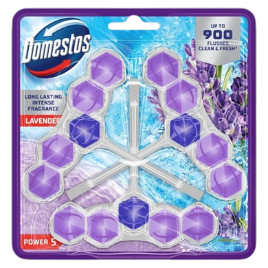 Domestos, Power 5, kostka toaletowa, lavender, 3-50 g