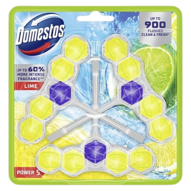 Domestos, Power 5, kostka toaletowa, lime, 3-50 g