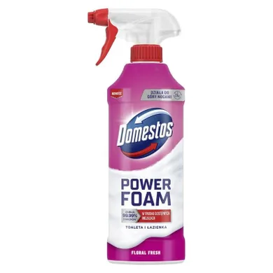 Domestos, Power Foam, piana do czyszczenia toalety, floral, 435 ml