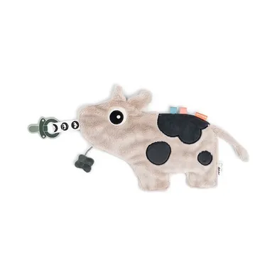 Done By Deer, Krówka Dotti, kocyk przytulanka dla niemowlaka, sand