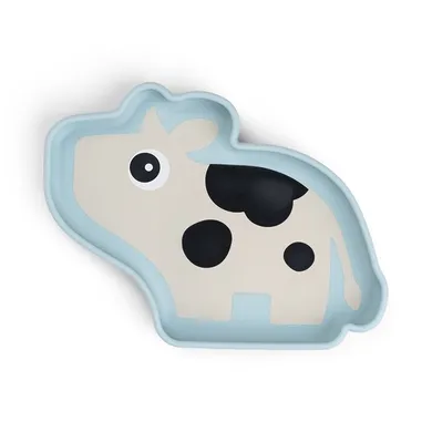 Done by Deer, Stick&Stay, Krówka Dotti, talerzyk z przyssawką, blue