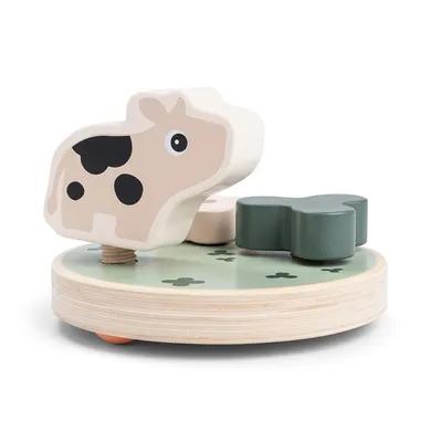 Done by Deer, Tiny Farm, Krówka Dotti, zabawka do wkręcania