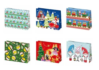 Donegal, torebki prezentowe, gwiazdka, 300-230-100 mm, 10 szt.