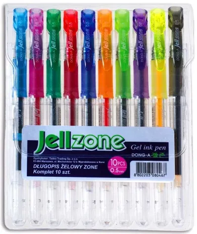 Dong-A, Zone, długopis żelowy, 10 kolorów