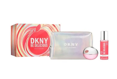 Donna Karan, DKNY Be Delicious Fresh Blossom, zestaw: woda perfumowana, spray, 100 ml + mgiełka do ciała, 125 ml + kosmetyczka