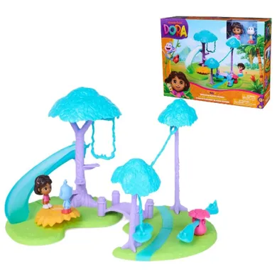 Dora poznaje świat, Mini Park Przygód w dżungli, zestaw z figurkami Dory i Butka
