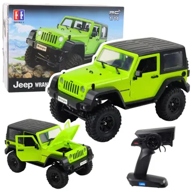 Double E, Jeep Wrangler Rock Crawler, pojazd terenowy zdalnie sterowany, 1:14, zielony