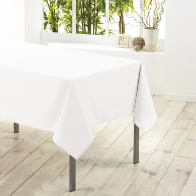Douceur d'intérieur, obrus na stół, Essentiel, 140-200 cm, biały