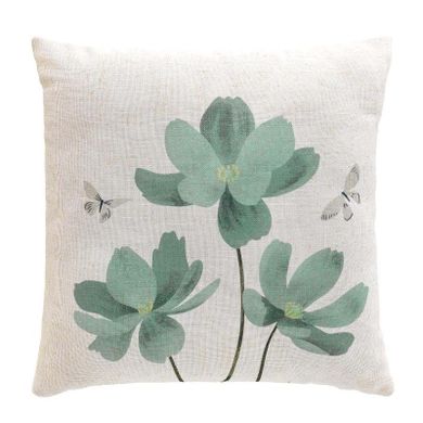 Douceur d'intérieur, Palmiflore, poduszka dekoracyjna z efektem lnu, 45-45 cm