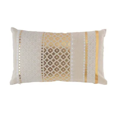 Douceur d'intérieur, poduszka dekoracyjna bawełniana, Gaya, metaliczny wzór, 30-50 cm