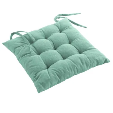 Douceur d'intérieur, poduszka na krzesło wiązana, Mistral, gładka bawełna z recyklingu, 40-40 cm