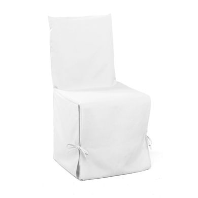 Douceur d'intérieur, pokrowiec na krzesło, 50-50-50 cm, Essentiel, biały