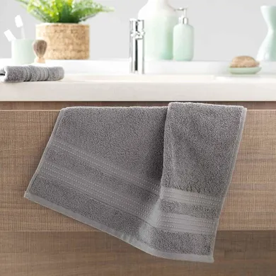 Douceur d'intérieur, ręcznik łazienkowy, Excellence, 50-90 cm, szary