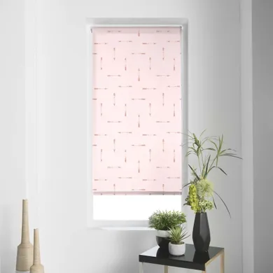 Douceur d'intérieur, roleta okienna z motywem indiańskim, 60-180 cm, różowa
