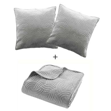 Douceur D'intérieur, Solange, komplet pościeli, welwetowy, narzuta + 2 poszewki na poduszki