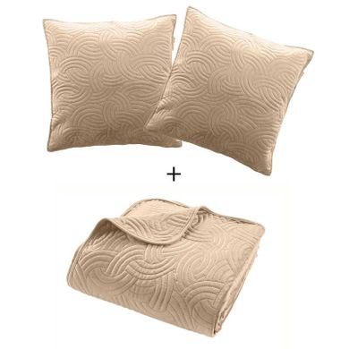 Douceur D'intérieur, Solange, komplet pościeli, welwetowy, narzuta + 2 poszewki na poduszki