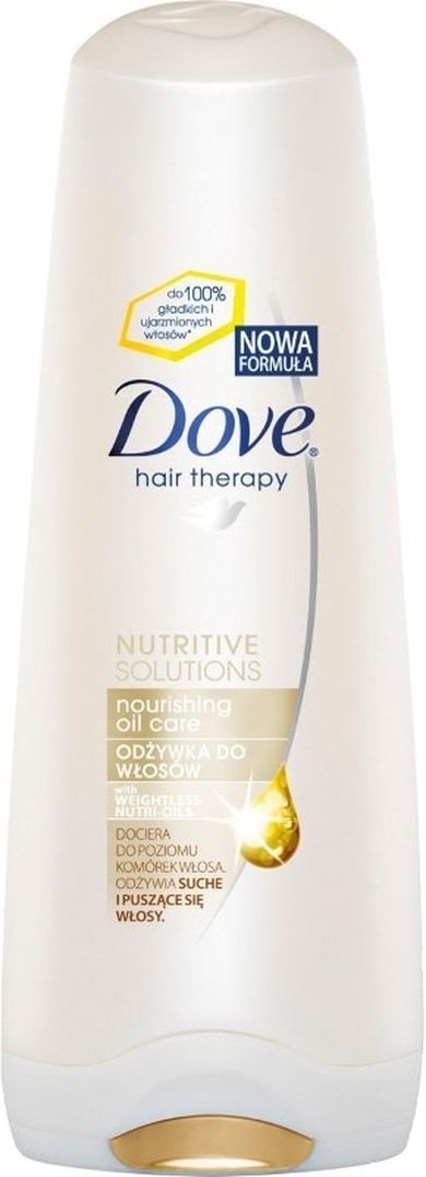 Dove, Hair Therapy Nourishing Oil Care, odżywka włosów suchych i puszących się, 200 ml