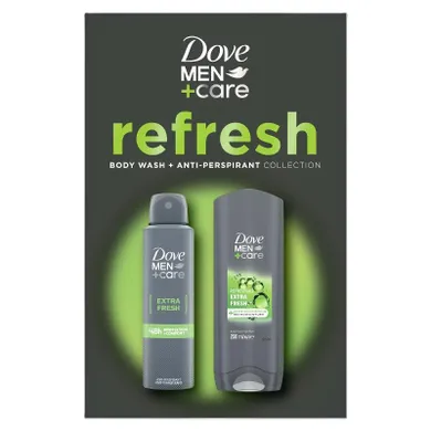 Dove, Men Care Extra, zestaw prezentowy męski: deo spray + żel do mycia ciała i włosów