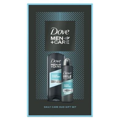 Dove, Men, +Care, zestaw prezentowy, Clean Comfort, dezodorant, spray, 150 ml + żel pod prysznic, 400 ml