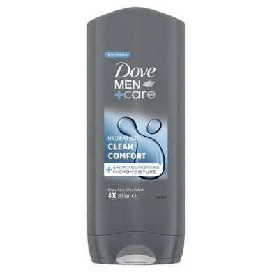 Dove, Men+Care, żel pod prysznic 3w1, Clean Comfort, 400 ml