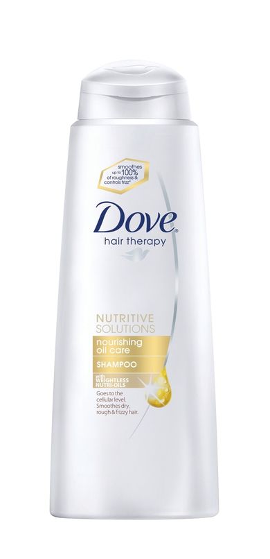 Dove, Nutritive Solutions, Nourishing Oil Care, szampon do włosów suchych i puszących się, 400 ml