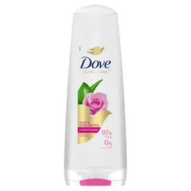 Dove, Ultra Care, odświeżająca odżywka do każdego typu włosów, aloe & rose wate,r 350 ml