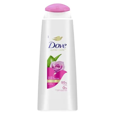 Dove, Ultra Care, odwieżający szampon do każdego typu włosów, aloe & rose water, 400 ml