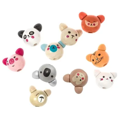 DP Craft, drewniane koraliki, 2 cm, 10 szt.