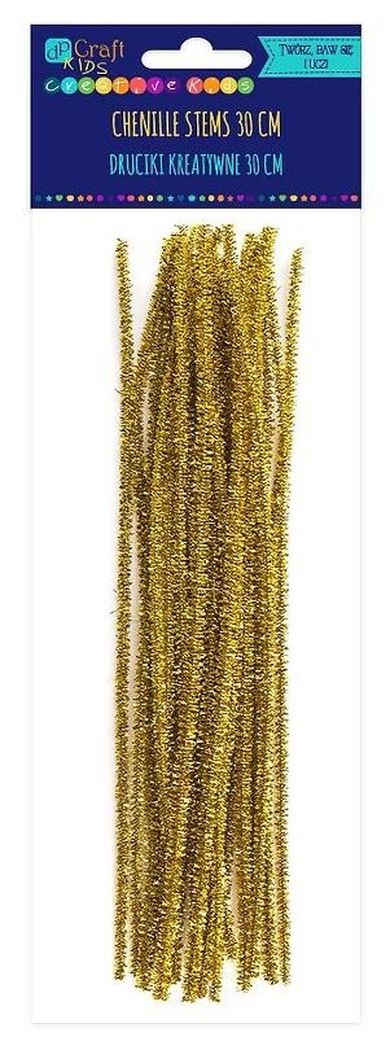 DP Craft, druciki kreatywne, złote, 30 cm, 25 szt.