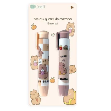 DP Craft, gumki do ścierania, wysuwane, Kapibara, 2 szt.