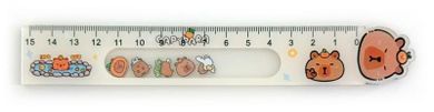 DP Craft, Kapibara, linijka z ruchomymi motywami, kremowa, 15 cm