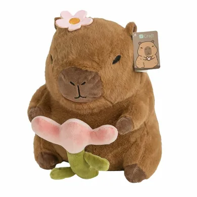 DP Craft, Kapibara z kwiatem, maskotka, 27 cm
