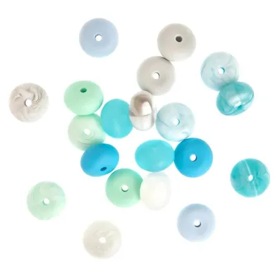 DP Craft, koraliki silikonowe, blue serenity, 20 szt.