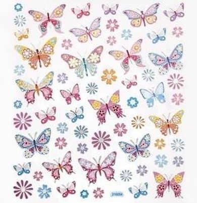 DP Craft, naklejki, motyle i kwiaty