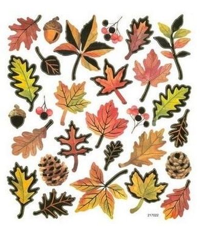 DP Craft, naklejki papierowe, liście jesienne