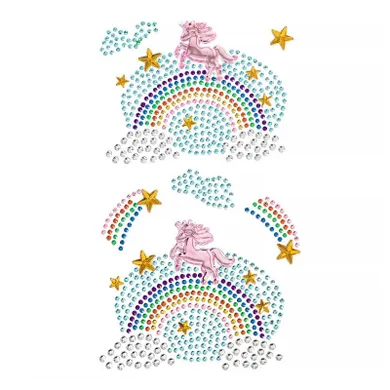 DP Craft, naklejki z kryształkami, jednorożce i tęcze