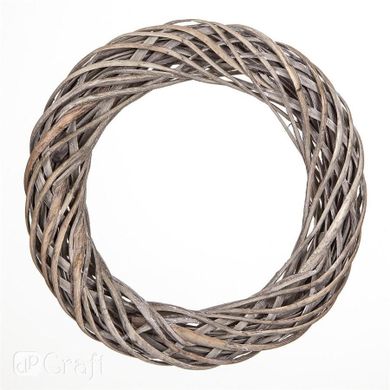 Dp Craft, wianek wiklinowy, szary, 36 cm
