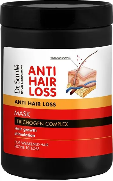 Dr. Sante, Anti Hair Loss, maska przeciw wypadaniu włosów trichogen complex, 1000 ml