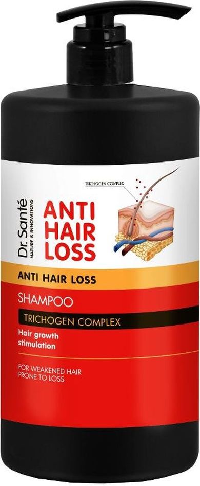Dr. Sante, Anti Hair Loss, szampon przeciw wypadaniu włosów, trichogen complex, 1000 ml