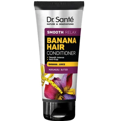 Dr. Sante, Banana Hair Conditioner, wygładzająca odżywka do włosów z sokiem bananowym, 200 ml