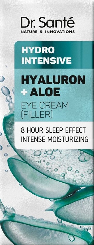 Dr. Sante, Hydro Intensive, krem intensywnie nawilżający pod oczy hyaluron + aloe, 15 ml