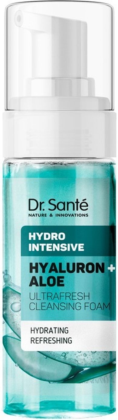Dr. Sante, Hydro Intensive, pianka oczyszczająca do mycia twarzy hyaluron + aloe, 150 ml