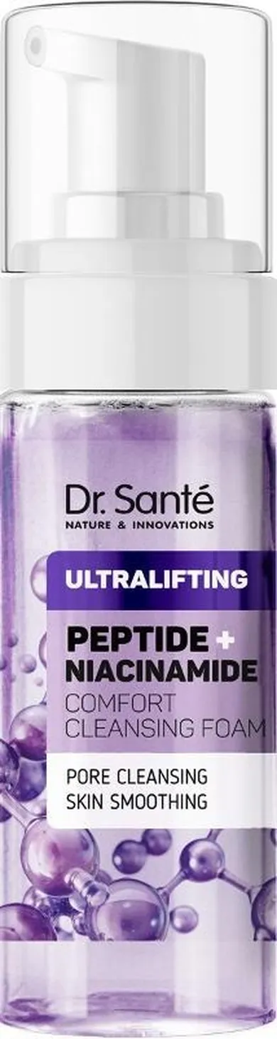 Dr. Sante, Ultralifting, komfortowa pianka oczyszczająca do twarzy peptide + niacinamide, 150 ml