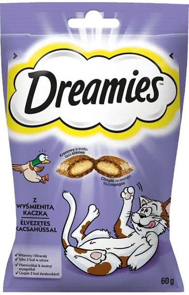 Dreamies, karma sucha dla kota z kaczką, 60 g