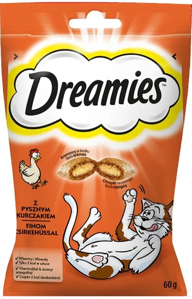 Dreamies, karma sucha dla kota z kurczakiem, 60 g