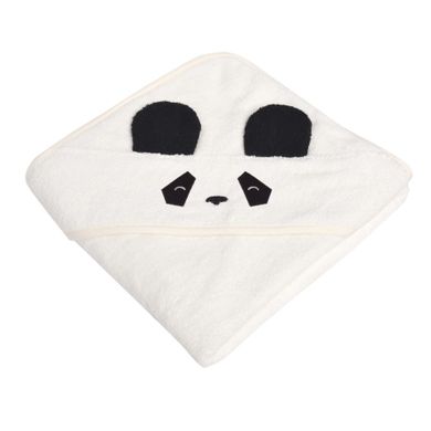Dreamsy, Panda Squad, bambusowy ręcznik z kapturkiem, ecru