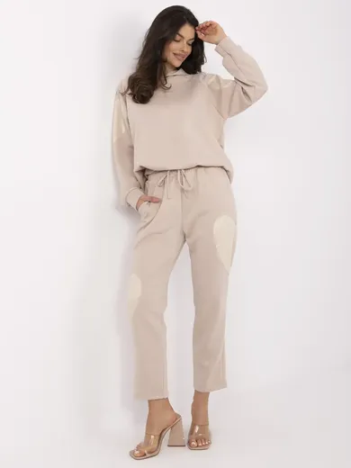Dres damski, beżowy, Italy Moda